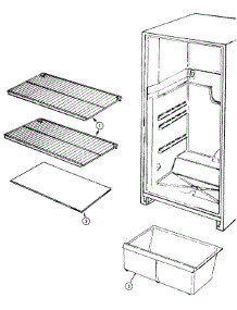 05 - Shelves & Accessories parts for Magic Chef Refrigerator RB150TW from AppliancePartsPros.com