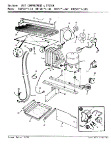 04 - Unit Compartment & System parts for Magic Chef Refrigerator RB15KA-1AL / AG02A from AppliancePartsPros.com