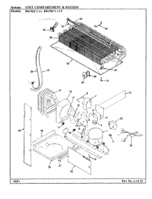 04 - Unit Compartment & System parts for Magic Chef Refrigerator RB15KA-1A / BL02A from AppliancePartsPros.com
