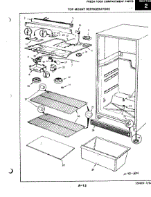 03 - Fresh Food Compartment parts for Magic Chef Refrigerator RB15CA-2A / 4A73B from AppliancePartsPros.com