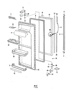 04 - Fresh Food Door parts for Magic Chef Refrigerator CRD22EY-3A / 5M74B from AppliancePartsPros.com