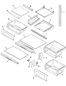 09 - Shelves & Accessories parts for Magic Chef Refrigerator CSD2325ARB from AppliancePartsPros.com
