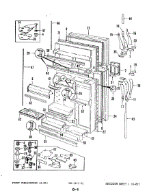 02 - Fresh Food & Freezer Door parts for Magic Chef Refrigerator RB22CN-3AI / 4B58A from AppliancePartsPros.com