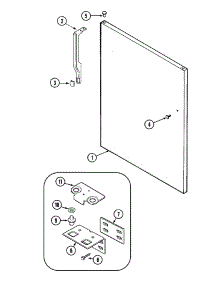 10 - Fresh Food Outer Door (Rev.12) parts for Magic Chef Refrigerator CTB1925GRB from AppliancePartsPros.com