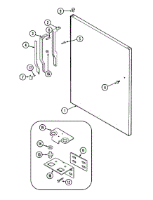 07 - Fresh Food Outer Door parts for Magic Chef Refrigerator CTB1925DRA from AppliancePartsPros.com