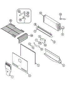 03 - Freezer Compartment parts for Magic Chef Refrigerator CTF1925DRW from AppliancePartsPros.com