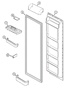 07 - Fresh Food Inner Door parts for Magic Chef Refrigerator CSD2324ARA from AppliancePartsPros.com
