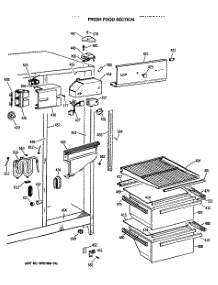 03 - Fresh Food Section parts for Ge Refrigerator CSX22BRSBWH from AppliancePartsPros.com