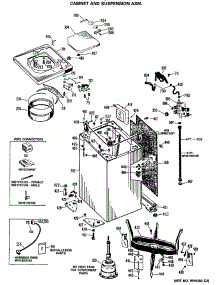 02 - Cabinet & Suspension Asm. parts for Ge Washer WRW3505RBL from AppliancePartsPros.com