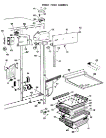 02 - Fresh Food Section parts for Ge Refrigerator CSX22DKD from AppliancePartsPros.com
