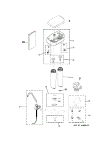01 - Water Filter Parts For Ge Water Filtration Gxsl55f From Appliancepartspros.Com