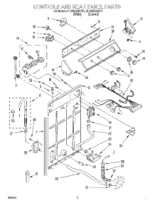 02 - Controls And Rear Panel parts for Whirlpool Washer 3LSR5233BW1 from AppliancePartsPros.com