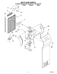 05 - Air Flow parts for Whirlpool Refrigerator GD2LHGXLB01 from AppliancePartsPros.com