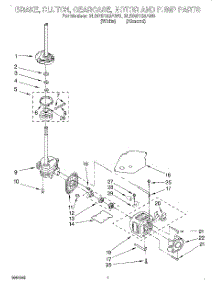 05 - Brake, Clutch, Gearcase, Motor & Pump parts for Whirlpool Washer 3LBR5132AN0 from AppliancePartsPros.com