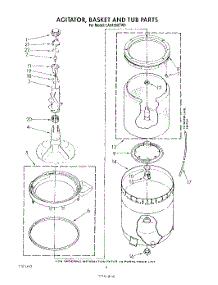 04 - Agitator, Basket And Tub parts for Whirlpool Washer LA5420XTN0 from AppliancePartsPros.com