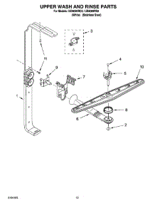 10 - Upper Wash And Rinse Parts parts for Whirlpool Dishwasher IUD8000RS0 from AppliancePartsPros.com