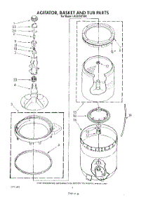 04 - Agitator, Basket And Tub parts for Whirlpool Washer LA5320XTN0 from AppliancePartsPros.com