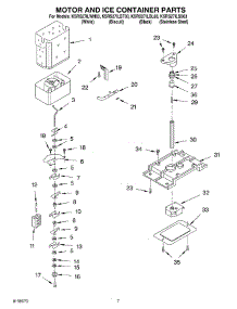 05 - Motor And Ice Container Parts parts for Kitchenaid Refrigerator KSRS27ILBL03 from AppliancePartsPros.com
