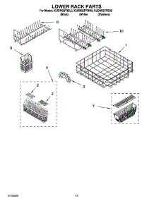 12 - Lower Rack Parts, Optional Parts (Not Included) parts for Kitchenaid Dishwasher KUDW02FRSS0 from AppliancePartsPros.com