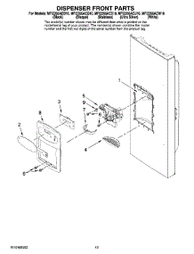 07 - Dispenser Front Parts parts for Maytag Refrigerator MFI2266AEQ10 from AppliancePartsPros.com