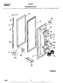 03 - Refrigerator Door parts for Frigidaire Refrigerator FRS24ZGEB0 from AppliancePartsPros.com