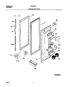 03 - Refrigerator Door parts for Frigidaire Refrigerator FRS24ZGGW2 from AppliancePartsPros.com