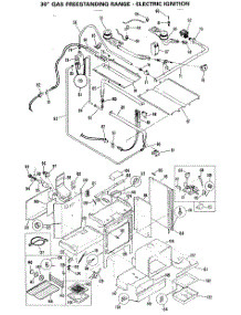 02 - 30`` Gas Freestanding Range-Electric Ignition parts for Ge Range JGBP24GEH3 from AppliancePartsPros.com