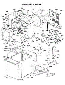 02 - Cabinet Parts, Heater parts for Ge Washer WSM2000HAW from AppliancePartsPros.com