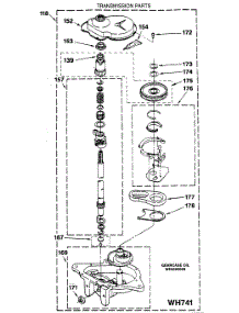 10 - Transmission Parts parts for Ge Washer Dryer Combo WSM2420SBZWW from AppliancePartsPros.com