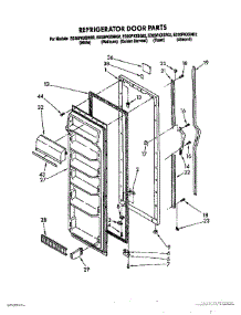 05 - Refrigerator Door parts for Whirlpool Refrigerator ED20PKXSW02 from AppliancePartsPros.com