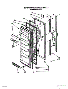 05 - Refrigerator Door parts for Whirlpool Refrigerator ED20GKXXN00 from AppliancePartsPros.com