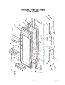 07 - Refrigerator Door parts for Whirlpool Refrigerator JWARG480PW01 from AppliancePartsPros.com