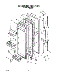 08 - Refrigerator Door parts for Whirlpool Refrigerator ED22DQXXN01 from AppliancePartsPros.com