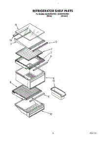 04 - Refrigerator Shelf parts for Whirlpool Refrigerator ED25GWXZW01 from AppliancePartsPros.com