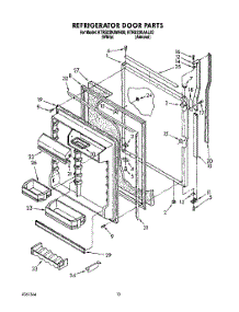 07 - Refrigerator Door parts for Kitchenaid Refrigerator KTRS22KAWH00 from AppliancePartsPros.com