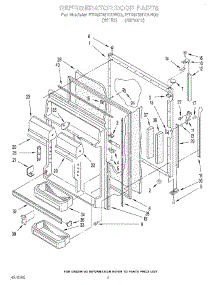06 - Refrigerator Door parts for Whirlpool Refrigerator ET25DMXAW00 from AppliancePartsPros.com