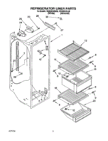 02 - Refrigerator Liner parts for Roper Refrigerator RS20DKXBW00 from AppliancePartsPros.com