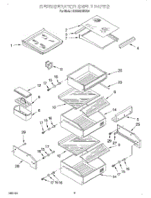 07 - Refrigerator Shelf parts for Kitchenaid Refrigerator KSSS42MDX04 from AppliancePartsPros.com