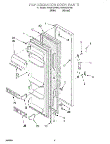 06 - Refrigerator Door parts for Whirlpool Refrigerator ED20TQXFW00 from AppliancePartsPros.com