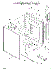 04 - Refrigerator Door parts for Kitchenaid Refrigerator KTRV20MGBL00 from AppliancePartsPros.com