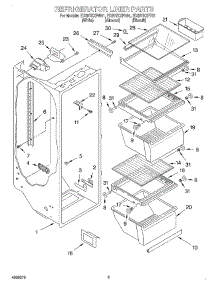 02 - Refrigerator Liner parts for Whirlpool Refrigerator ED20TKXFN01 from AppliancePartsPros.com