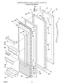 10 - Refrigerator Door parts for Kitchenaid Refrigerator KSSC42MHS00 from AppliancePartsPros.com