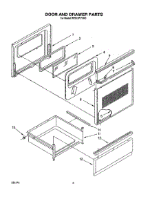 05 - Door And Drawer parts for Whirlpool Range RF315PCYN0 from AppliancePartsPros.com