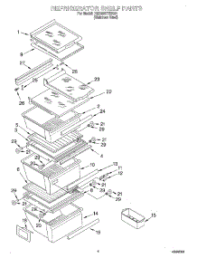 03 - Refrigerator Shelf parts for Whirlpool Refrigerator 7GD25SFXHS01 from AppliancePartsPros.com