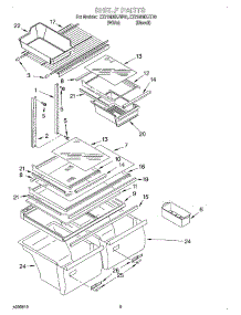 05 - Shelf parts for Whirlpool Refrigerator ET21MMXJT00 from AppliancePartsPros.com
