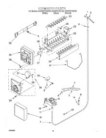 12 - Ice Maker, Optional parts for Kitchenaid Refrigerator KSRS27FGWH03 from AppliancePartsPros.com