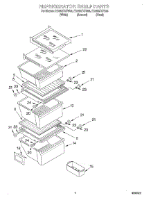 03 - Refrigerator Shelf parts for Whirlpool Refrigerator ED25RFXFB03 from AppliancePartsPros.com