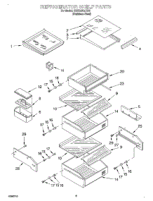 07 - Refrigerator Shelf parts for Kitchenaid Refrigerator KSSS48QJX00 from AppliancePartsPros.com