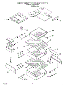 07 - Refrigerator Shelf parts for Kitchenaid Refrigerator KSSP42QJS00 from AppliancePartsPros.com