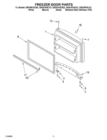 06 - Freezer Door Parts, Optional Parts parts for Whirlpool Refrigerator GR2SHKXKL03 from AppliancePartsPros.com